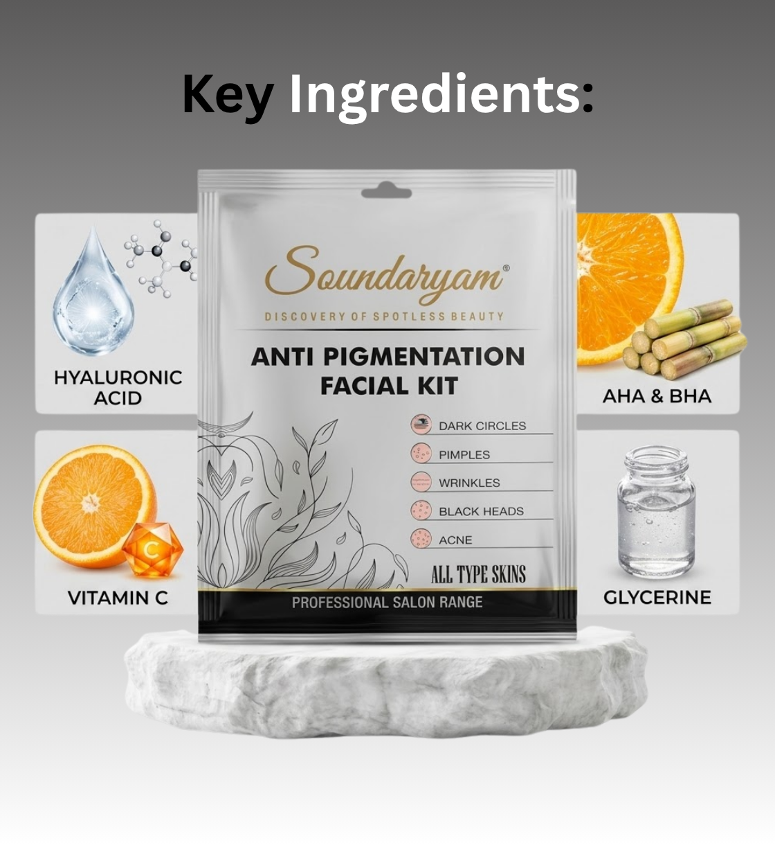 9 STEP FACIAL KIT FOR PIGMENTATION
