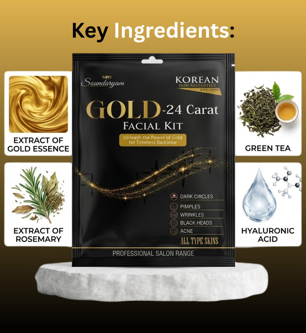 GOLD 24  FACIAL -9  STEP FACIAL KIT FOR GLOW