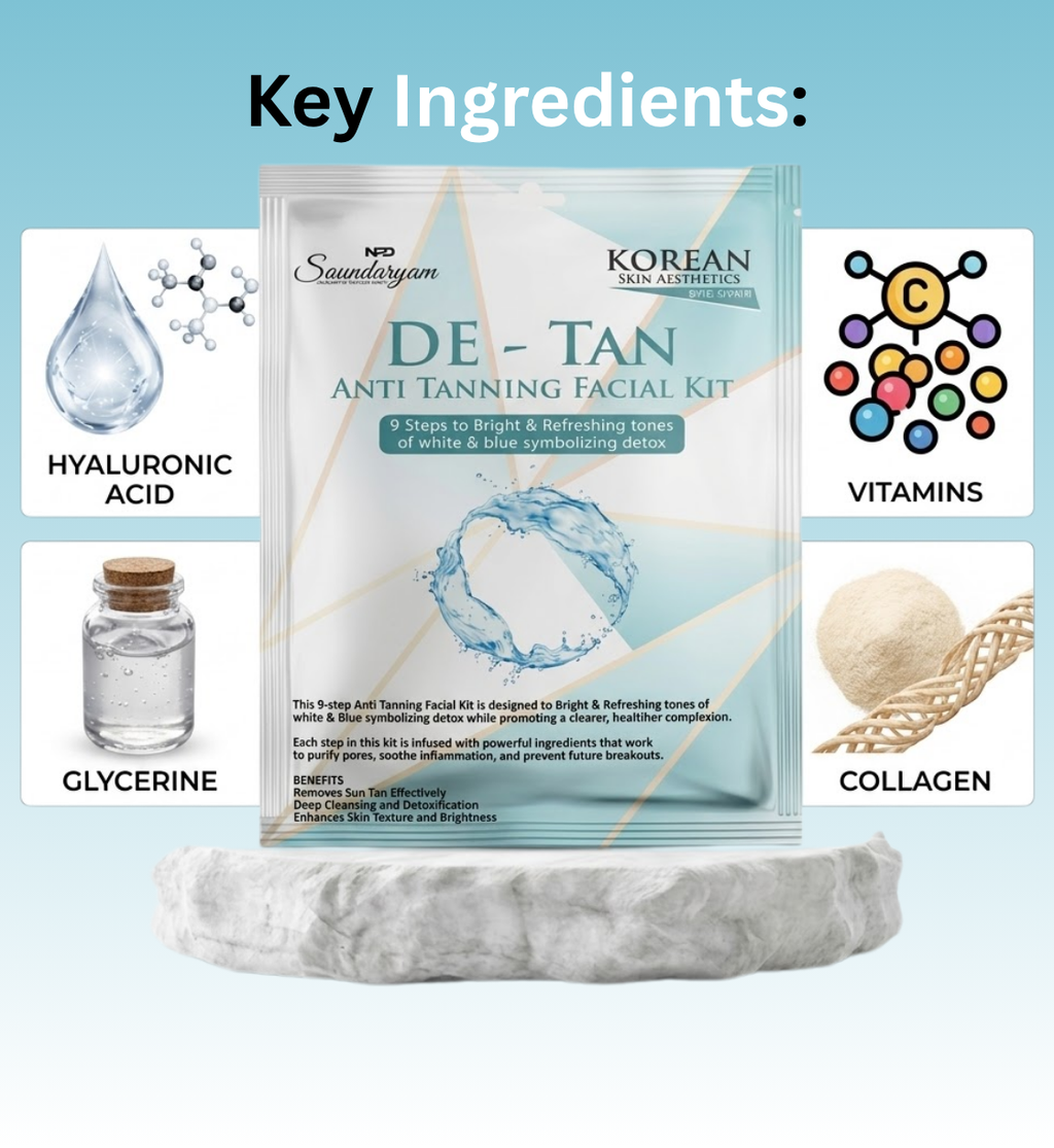 D-TAN FACIAL- 9 STEP FACIAL KIT FOR TANNING