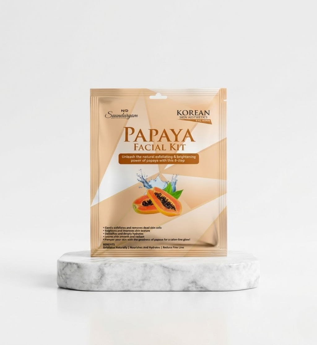 PAPAYA FACIAL KIT-9  STEP PAPAYA FACIAL KIT FOR BRIGHTNING