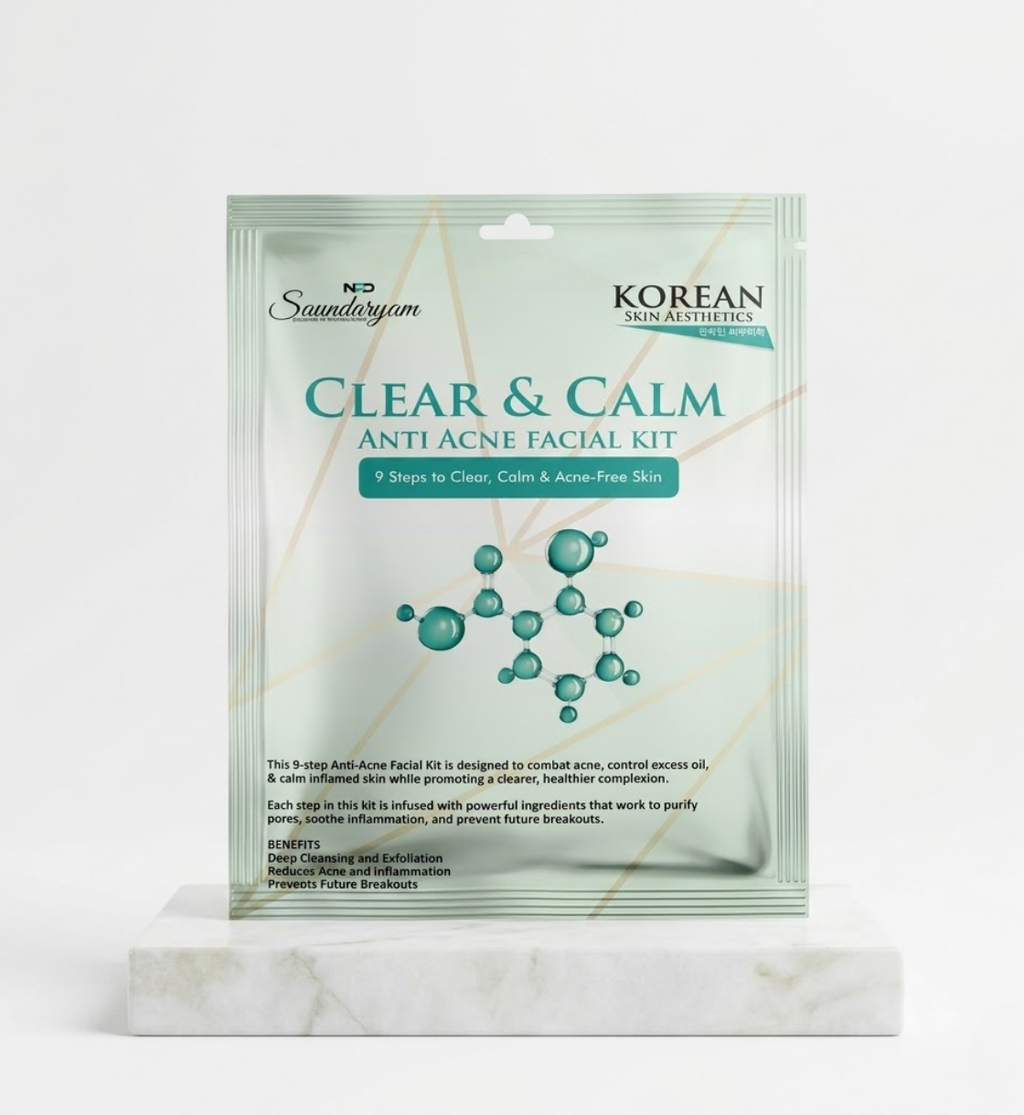 CLEAR AND CALM  FACIAL - 9. STEP FACIAL KIT FOR ACNE &OILY SKIN