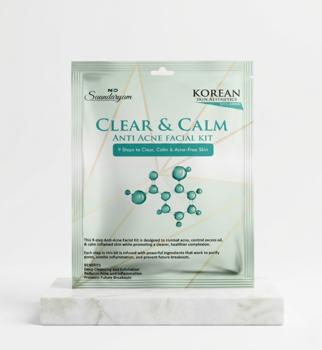 CLEAR AND CALM  FACIAL - 9. STEP FACIAL KIT FOR ACNE &OILY SKIN