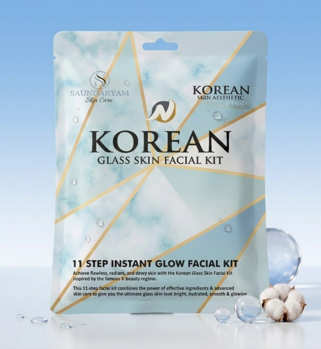 KOREAN GLASS SKIN FACIAL -11 STEP FACAIL KIT FOR GLASS SKIN