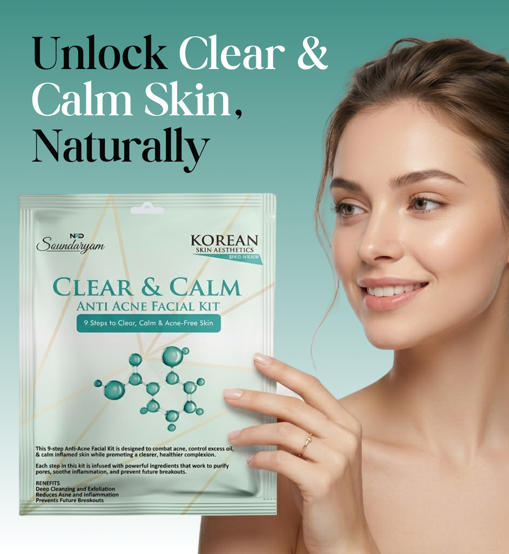 CLEAR AND CALM  FACIAL - 9. STEP FACIAL KIT FOR ACNE &OILY SKIN