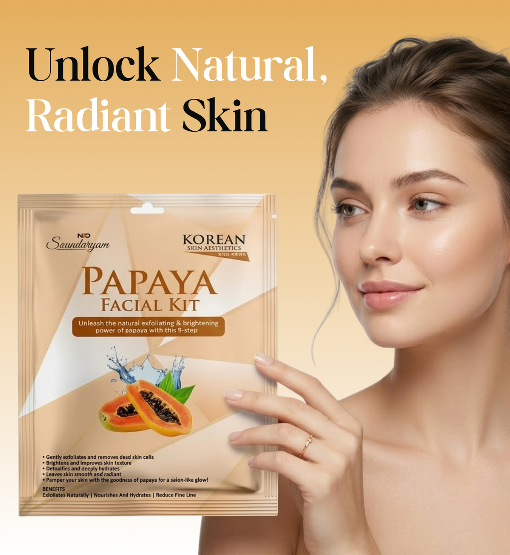 PAPAYA FACIAL KIT-9  STEP PAPAYA FACIAL KIT FOR BRIGHTNING