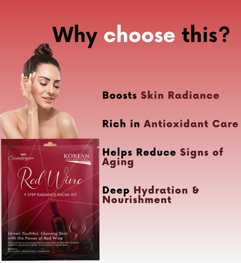RED WINE  FACIAL -9  STEP FACIAL KIT FOR BRIGHTNING