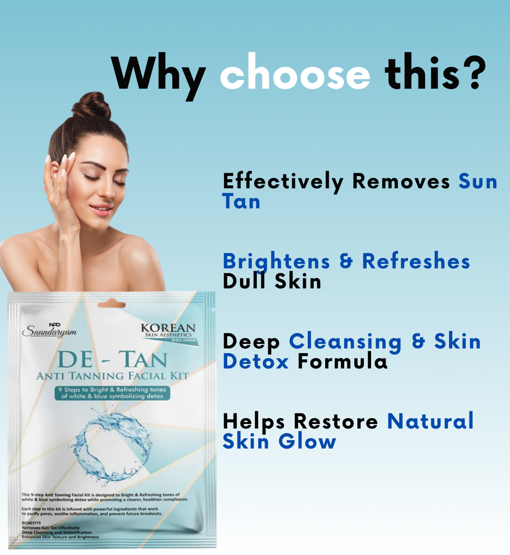 D-TAN FACIAL- 9 STEP FACIAL KIT FOR TANNING