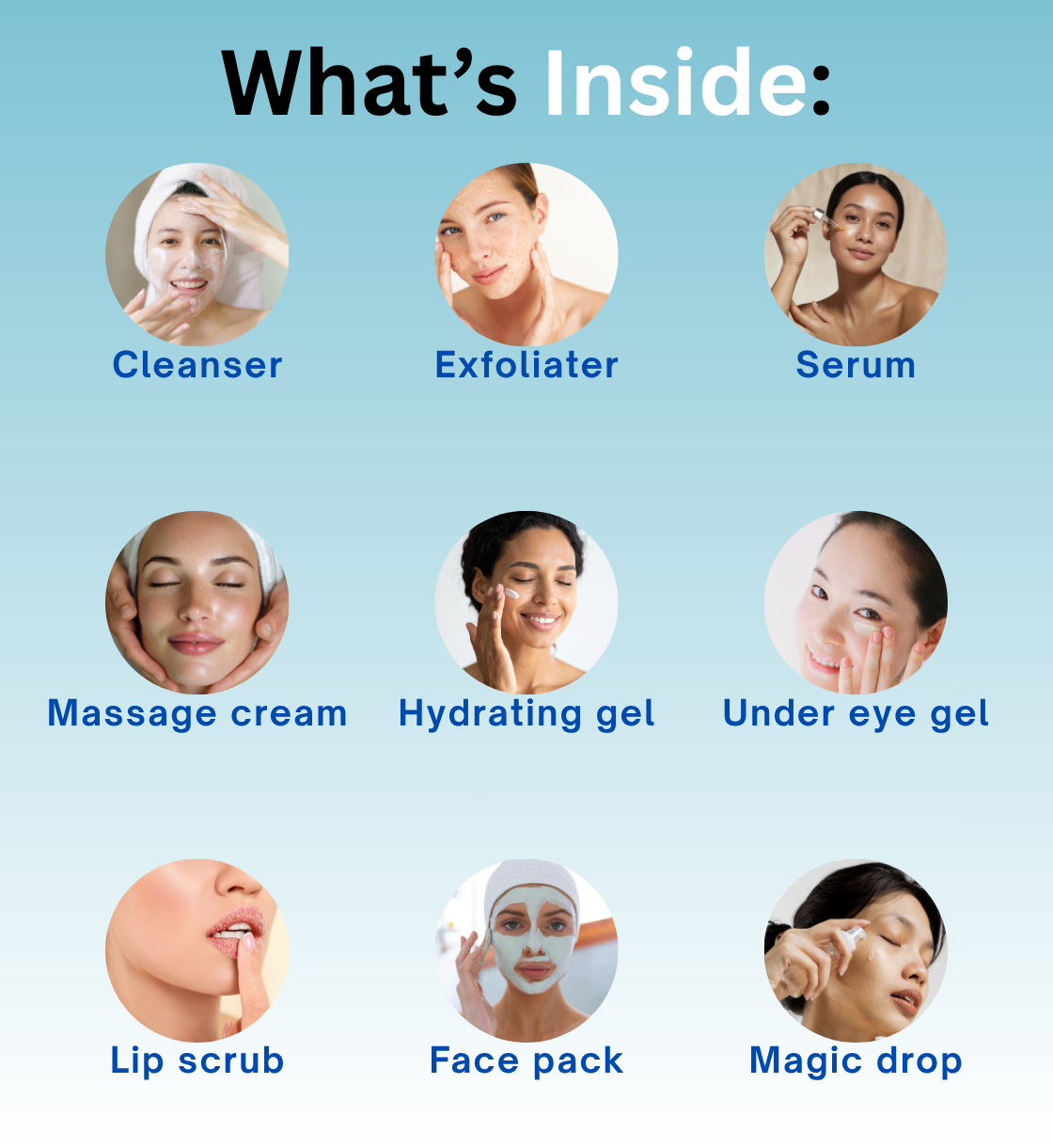 D-TAN FACIAL- 9 STEP FACIAL KIT FOR TANNING