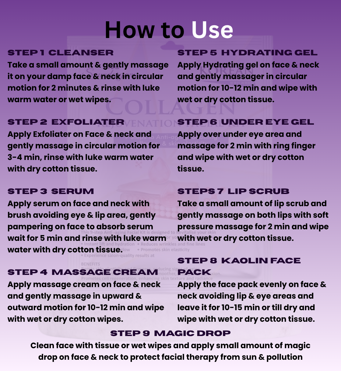 COLLEGEN REJUNVATION  FACIAL KIT