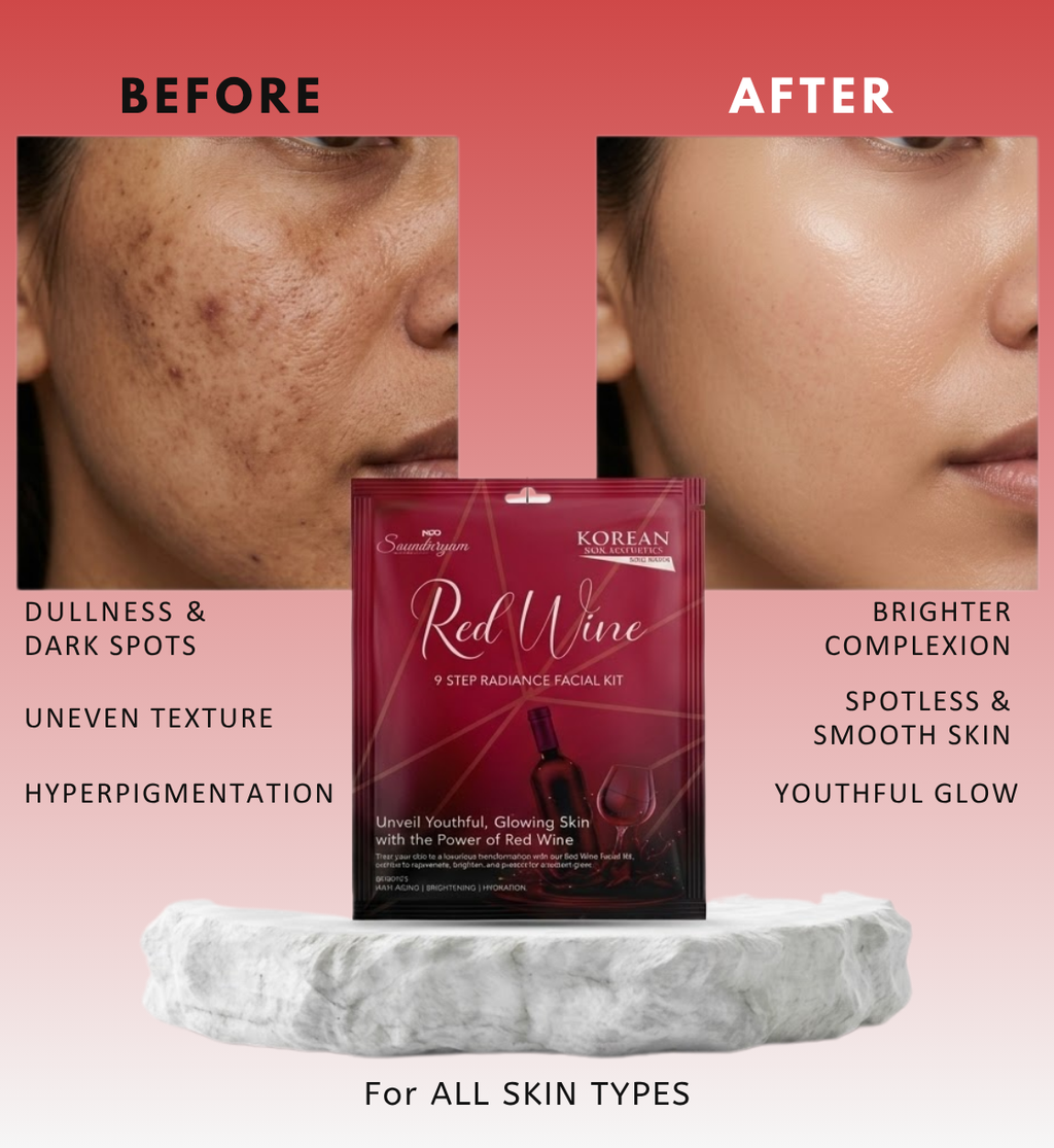 RED WINE  FACIAL -9  STEP FACIAL KIT FOR BRIGHTNING