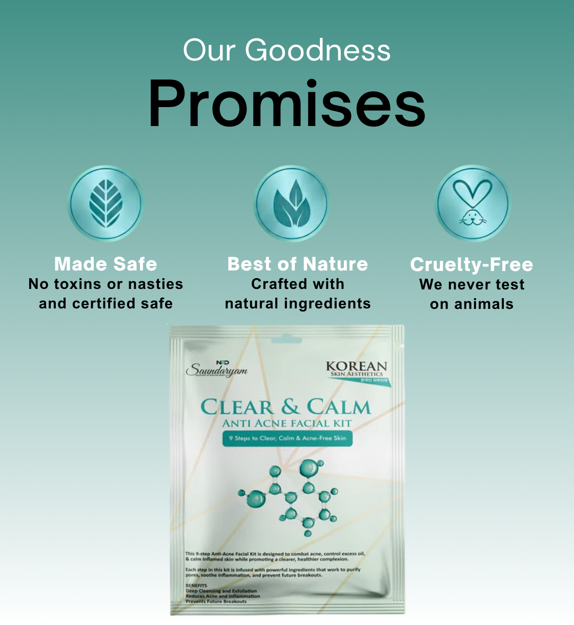 CLEAR AND CALM  FACIAL - 9. STEP FACIAL KIT FOR ACNE &OILY SKIN