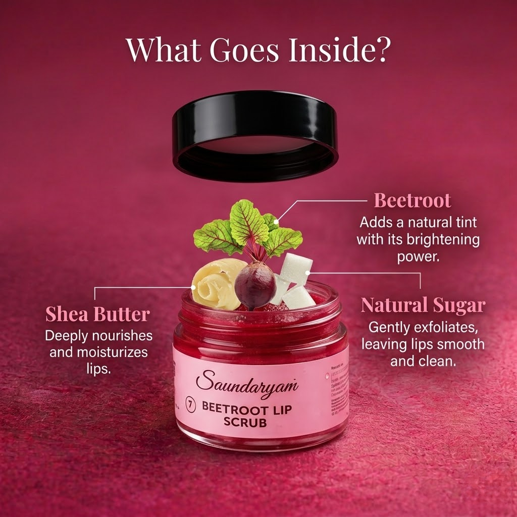 Beet Root Lip Scrub-Lip Tanning Remover Scrub Enhance With Beetroot