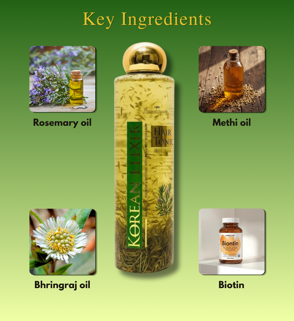 Korean Hair Tonic-Rosemary And Methi Dana Hair Tonic for Hair Fall and Regrowth