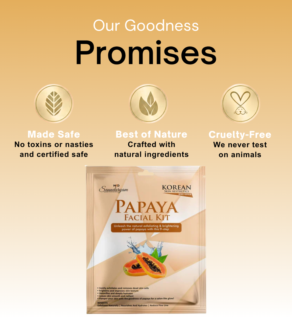PAPAYA FACIAL KIT-9  STEP PAPAYA FACIAL KIT FOR BRIGHTNING