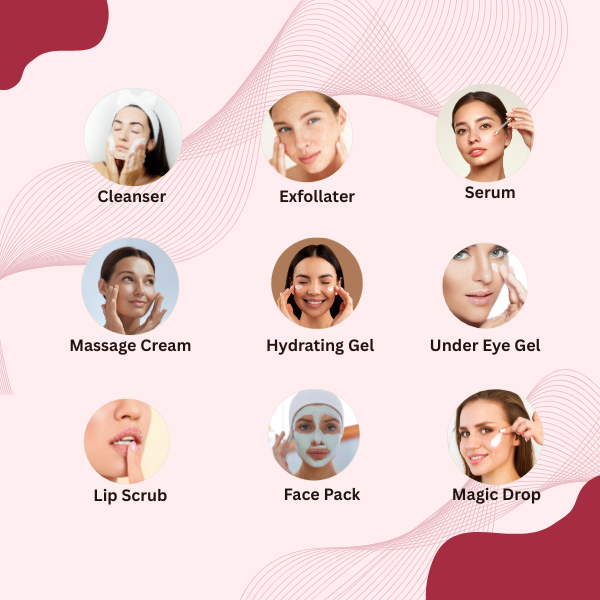 RED WINE  FACIAL -9  STEP FACIAL KIT FOR BRIGHTNING