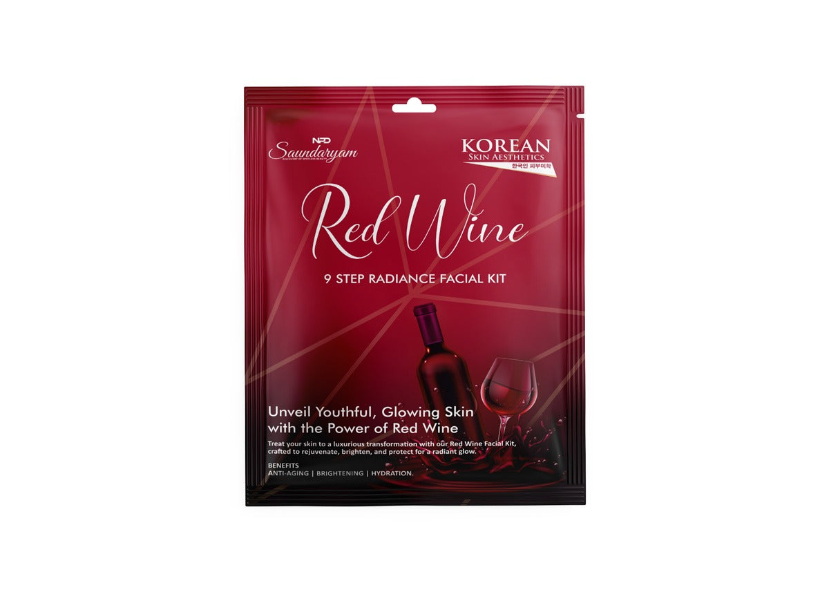 RED WINE  FACIAL -9  STEP FACIAL KIT FOR BRIGHTNING