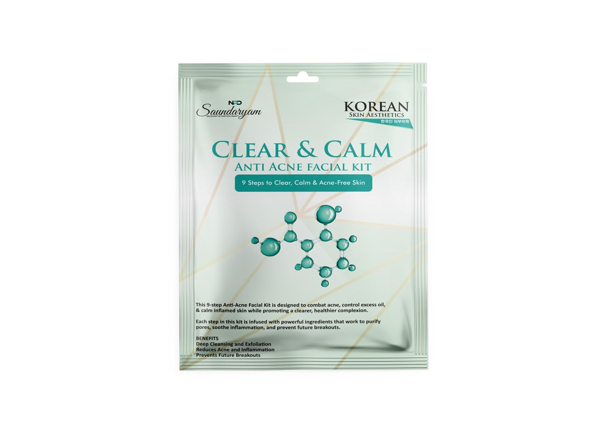 CLEAR AND CALM  FACIAL - 9. STEP FACIAL KIT FOR ACNE &OILY SKIN
