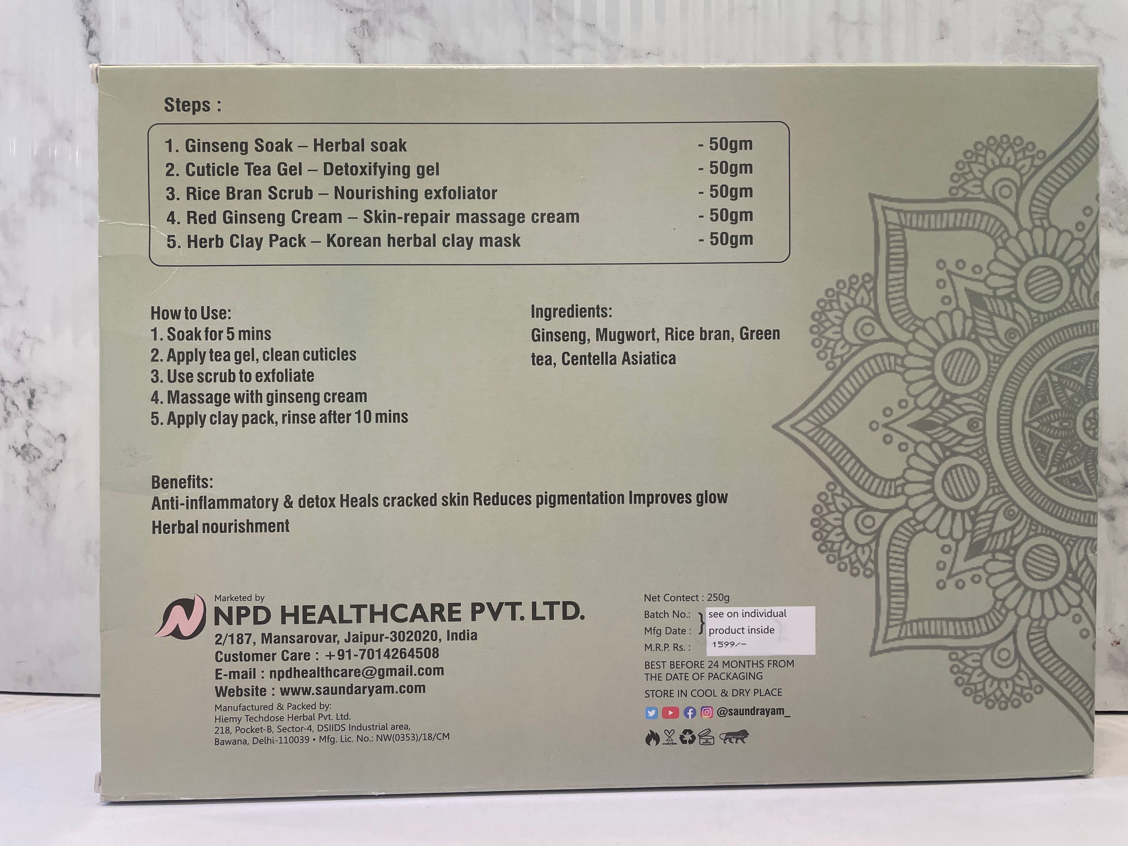 Seoul Shine Meni Pedi Kit-5 Step Korean Meni Pedi Kit