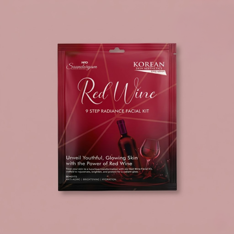 RED WINE  FACIAL -9  STEP FACIAL KIT FOR BRIGHTNING