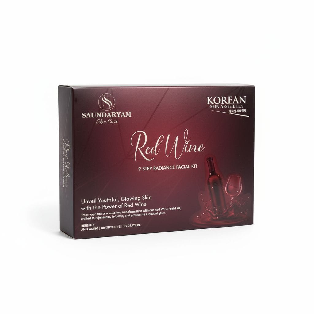 RED WINE  FACIAL -9  STEP FACIAL KIT FOR BRIGHTNING (Big)