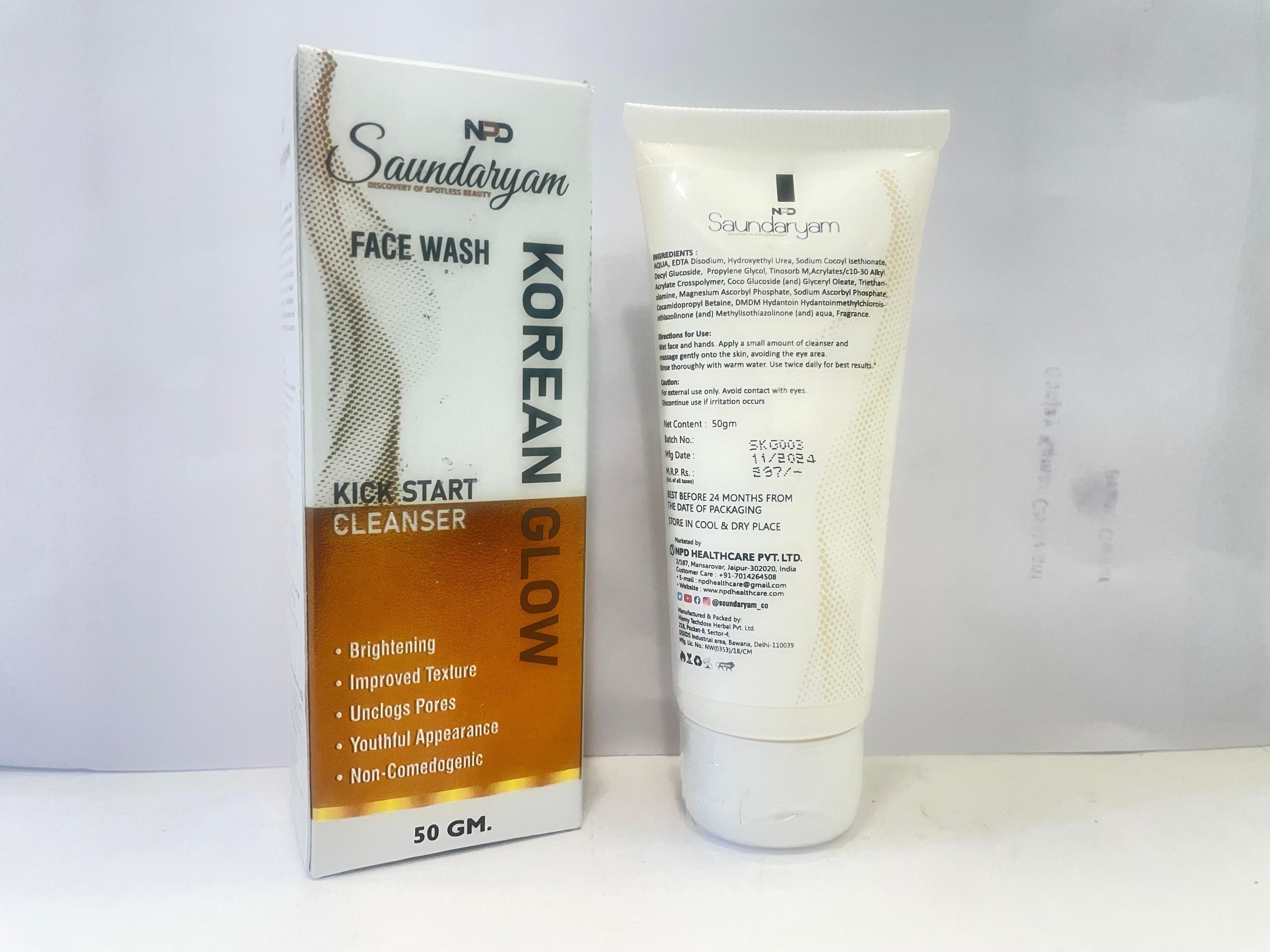 Korean Face Wash-Cream Base Face Wash For Dry Skin