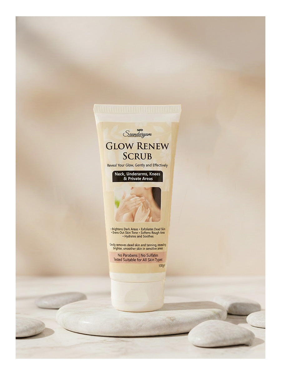 Glow Renew Scrub – Instant Tan Removal Gel-Based Skin Exfoliator (Visible Results in Just 10 Seconds)